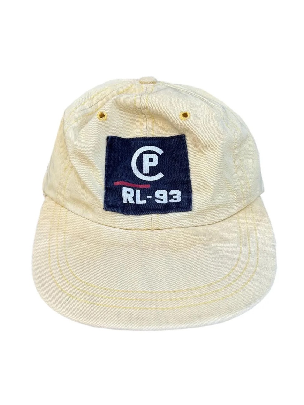Vintage Polo Ralph Lauren RL-93 Yellow Fitted Hat (Size L Fits Smaller)